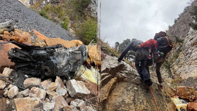Driver miraculously survives 300-foot plunge off Colorado highway