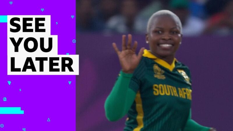 Women’s Cricket World Cup: India v South Africa – Nonkululeko Mlaba bowls Harleen Deol