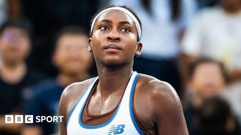 Coco Gauff struggles on serve but wins in Wuhan