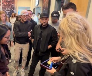Erika Kirk shows Charlie Kirk’s Medal of Freedom to Turning Point staff