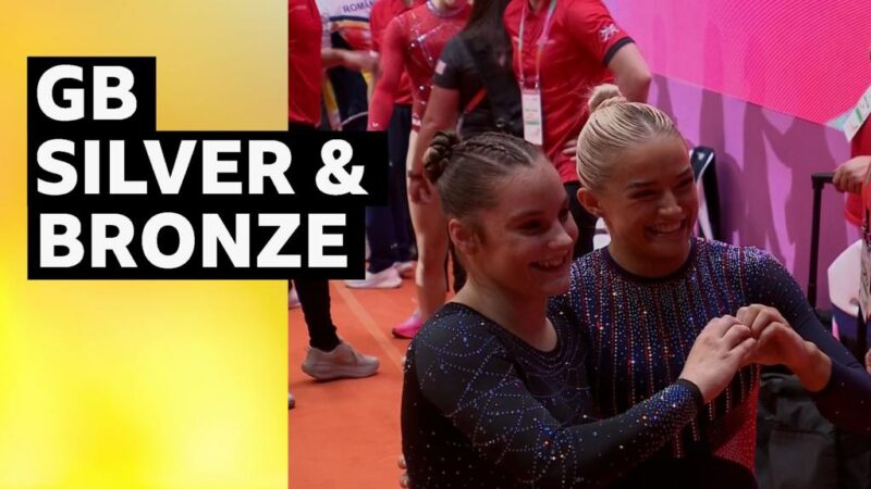 World Artistic Gymnastics Championships: GB Evans and Martin win floor silver and bronze
