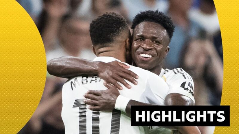 Vinicius Junior scores twice as Real Madrid move top