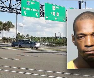 Florida Uber Eats driver charged after son found naked on interstate ramp