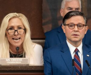 Marjorie Taylor Greene confronts Mike Johnson on GOP shutdown plan