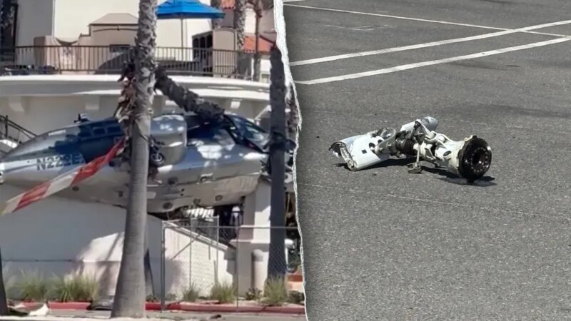 Helicopter crash in Huntington Beach leaves 5 people hospitalized