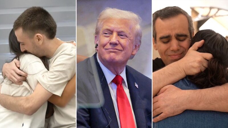 Families of 20 freed hostages thank Trump for deal that brought them home