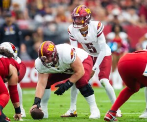 Commanders’ Tyler Biadasz praises Jayden Daniels’ maturity