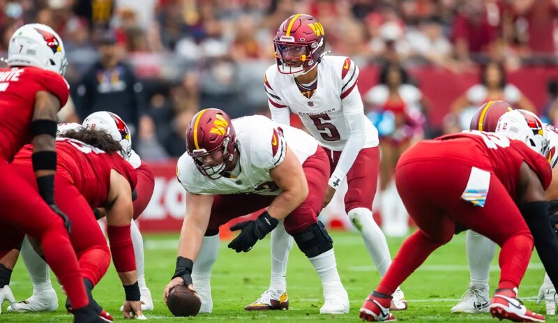Commanders’ Tyler Biadasz praises Jayden Daniels’ maturity