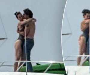 Justin Trudeau kisses Katy Perry aboard her yacht off Santa Barbara