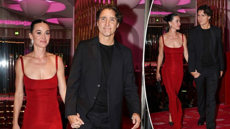 Katy Perry and Justin Trudeau walk hand-in-hand in first public appearance