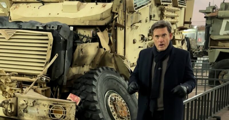 Destroyed U.S. tanks displayed at Russian war museum