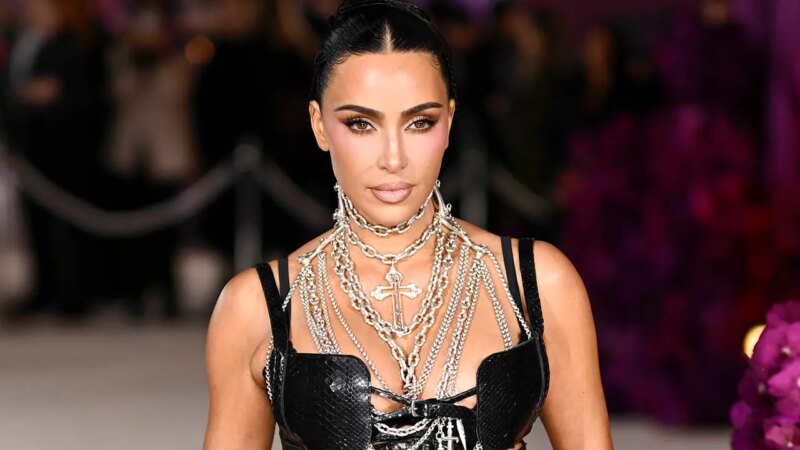 Kim Kardashian ditches face mask, shows off racy sheer dress in London
