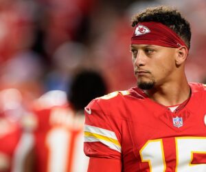 Chiefs’ Patrick Mahomes reacts to brawl