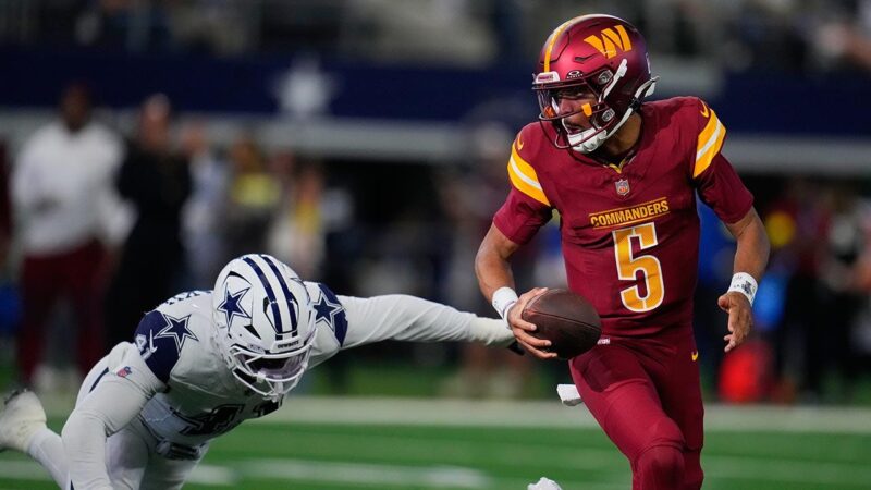 Commanders’ Jayden Daniels leaves game with injury