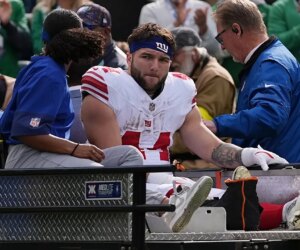 Giants’ Cam Skattebo exits game after brutal injury