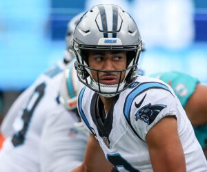 Panthers’ Bryce Young suffers bizarre fumble vs Dolphins