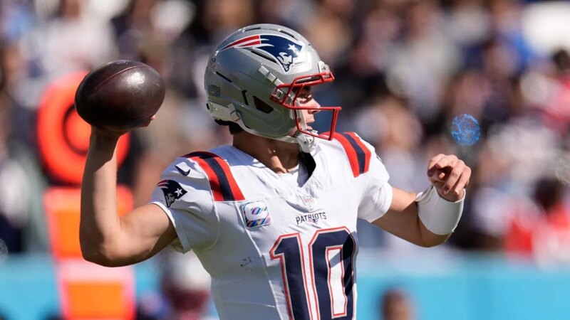 Patriots’ Drake Maye ties mark set by Tom Brady in win over Titans