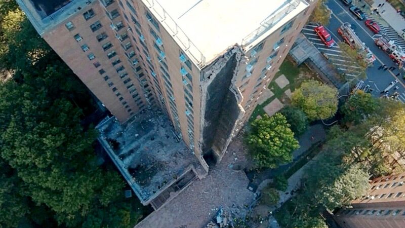 New York City apartment building partially collapses