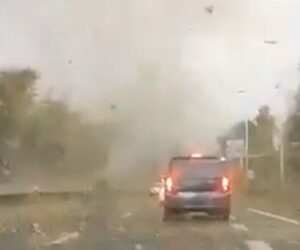 Suspected tornado tears through the outskirts of Paris