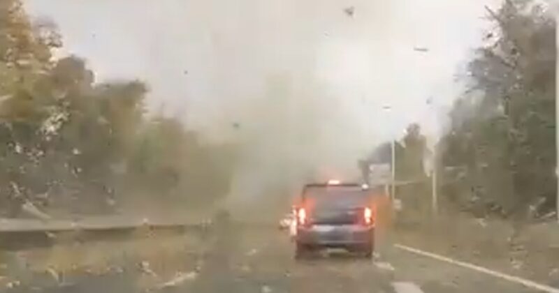 Suspected tornado tears through the outskirts of Paris