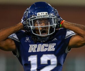 Rice cornerback tossed from game after heated incident