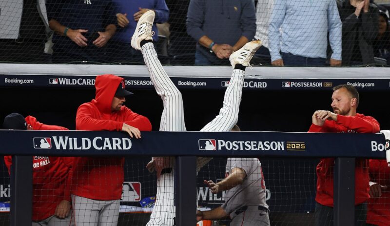 Ryan McMahon flips into Red Sox dugout in huge Yankees win