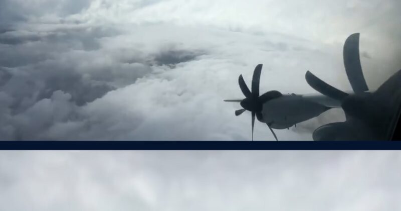 Hurricane Hunters film inside Hurricane Melissa’s eye