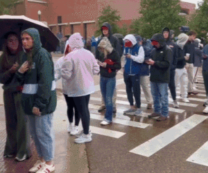 Ole Miss students line up in rain for JD Vance, Erika Kirk TPUSA campus visit