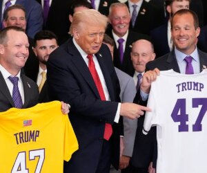 Trump receives praise from LSU baseball coach