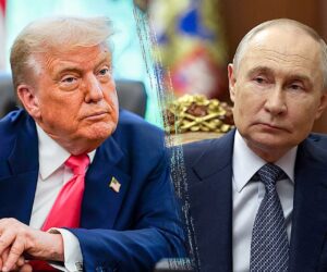 Trump warns Putin on Air Force One about US nuclear submarine off Russia