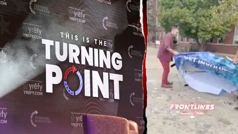 Illinois State University fires teaching assistant after flipping TPUSA table
