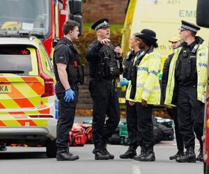 Four injured in car and knife attack outside UK synagogue; suspect shot