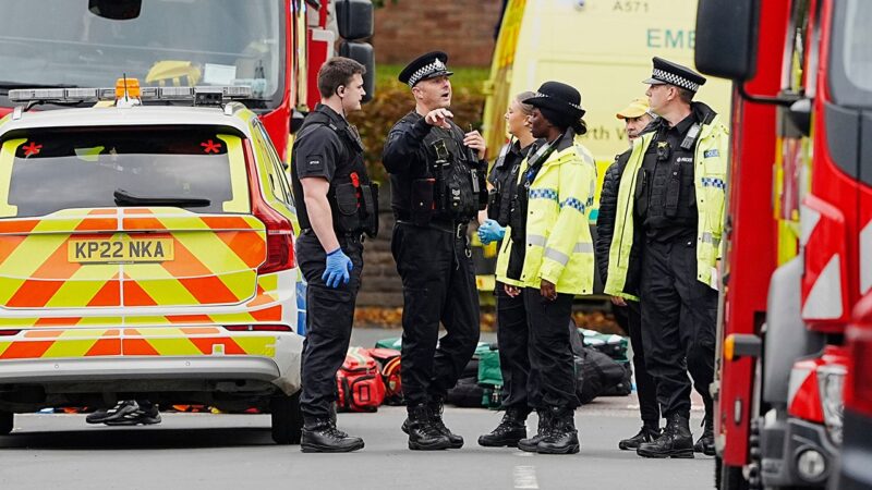 Four injured in car and knife attack outside UK synagogue; suspect shot
