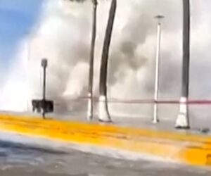 Waves hit Puerto Vallarta as Hurricane Priscilla looms