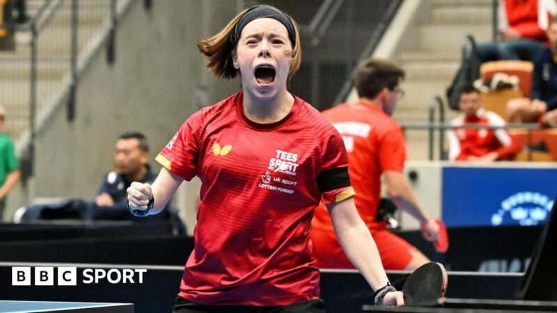 Bly Twomey, 15, wins second gold at European Para Table Tennis Championships