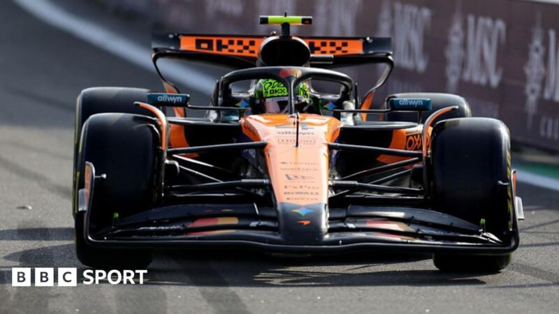 Sao Paulo Grand Prix: Lando Norris takes sprint pole with Oscar Piastri third in Interlagos