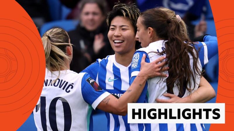 Brighton put four past winless Leicester