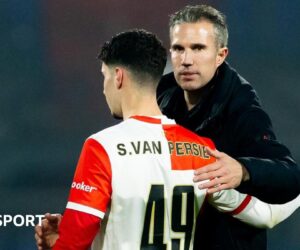 Shaqueel van Persie: Feyenoord forward handed debut by dad Robin van Persie