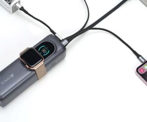 AMPSOS 5-In-1 Smart Charging Hub With Solar-Power Boost For Travelers And Off-Grid Use