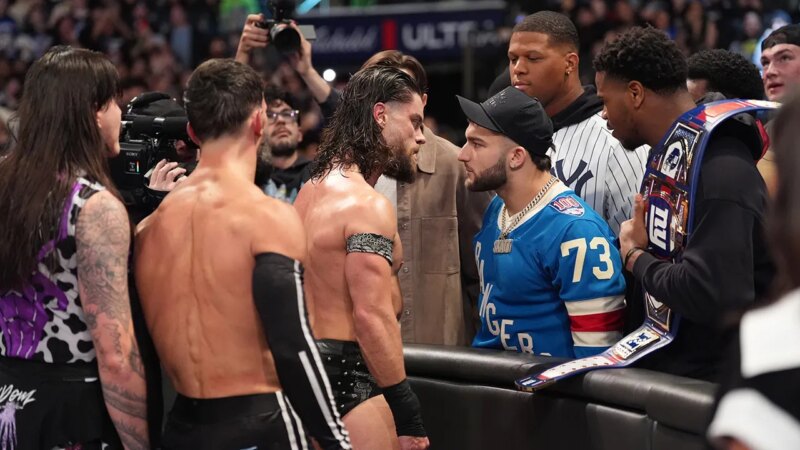 Giants rookie Cam Skattebo fights WWE stars at Madison Square Garden