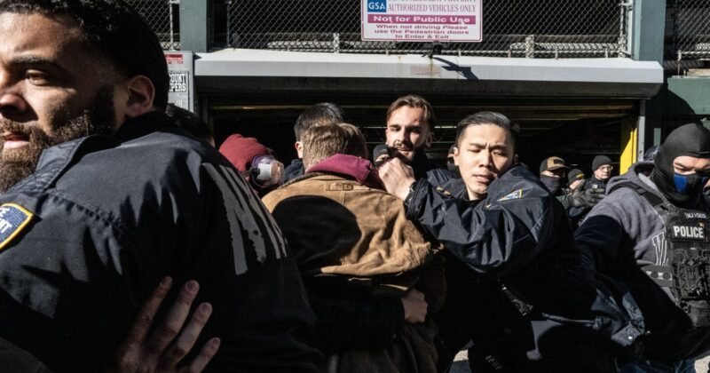 Protesters arrested after blocking federal agents in NYC