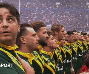 England v Australia: Rugby league pitch invader arrested after lining up with team