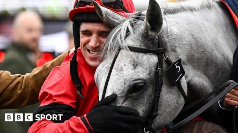 Grey Dawning powers to Betfair Chase win