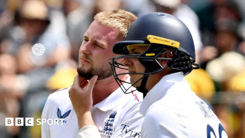 Ashes 2025-26: Controversy as England’s Jamie Smith is given out on review in Perth