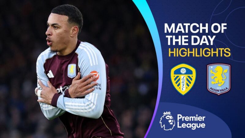 Rogers nets twice as Villa come from behind to beat Leeds