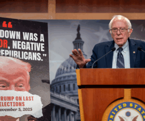 Bernie Sanders interrupts Schumer news conference to slam Democratic leadership