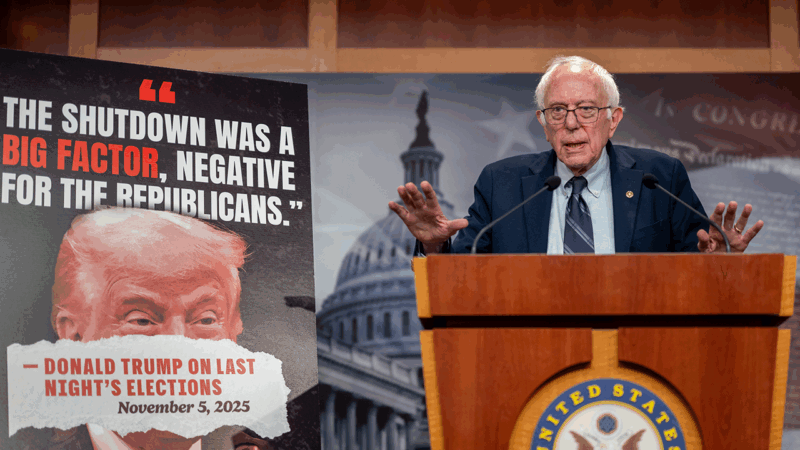 Bernie Sanders interrupts Schumer news conference to slam Democratic leadership