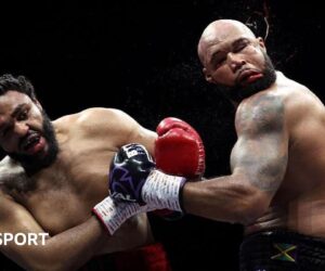 Clarke vs TKV: Underdog Jeamie ‘TKV’ Tshikeva hurts Olympian Frazer Clarke in the 11th before points win