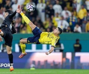 Cristiano Ronaldo scores overhead kick in Saudi Pro League for Al-Nassr