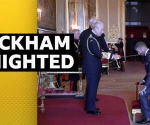 Former England captain Beckham knighted by King